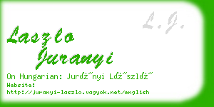 laszlo juranyi business card